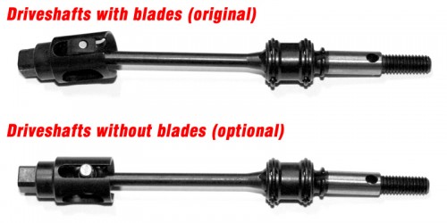 "No Blades" Driveshafts and Spool Outdrives for Team Magic E4RS III and E4RS III "Plus"