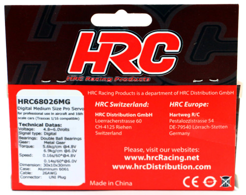 NEW HRC Racing HRC68026MG 1/14~1/18 Aluminium Case & Metal Gear Servo