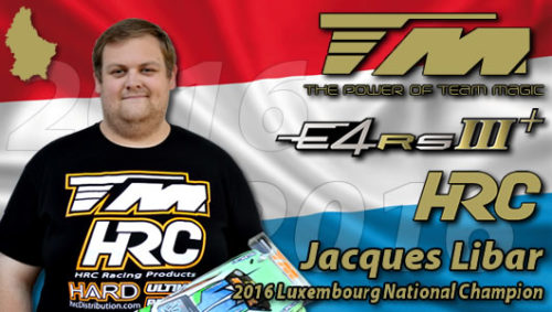 Jacques Libar / Team Magic E4RS III Plus is 2016 Luxembourg National Champion !!