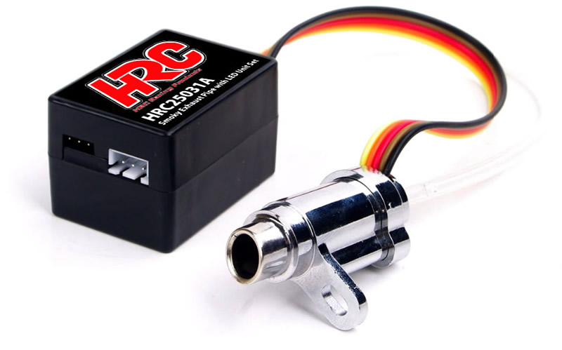 NEW - HRC Racing Exhaust Pipe with Smoke Generator & LED Unit Set